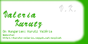 valeria kurutz business card