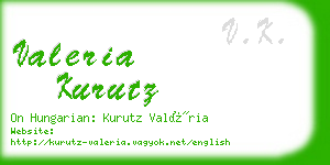 valeria kurutz business card